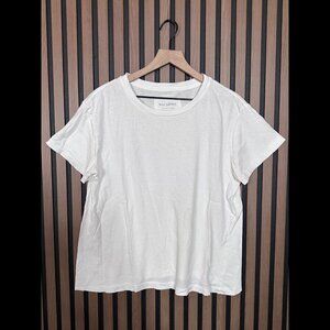 Nili Lotan T Shirt Medium Womens White Short Sleeve 100% Cotton Basic Tee